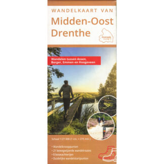 Wandelkaart van Midden-Oost Drenthe